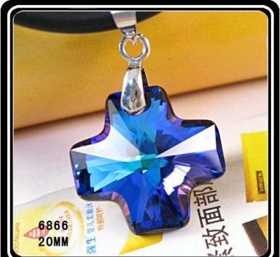 fashion me水晶6866 憨豆先生十字墜 夢幻藍(lán)